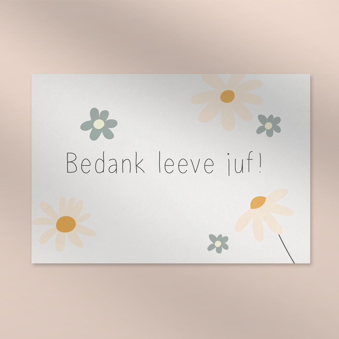 Bedank leeve juf!