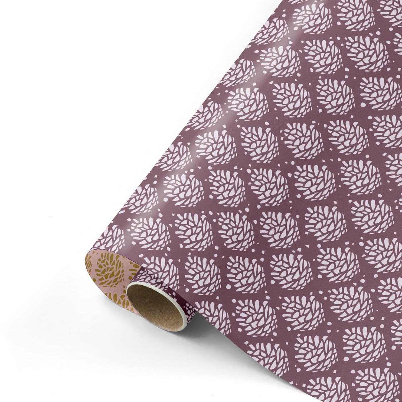 Inpakpapier - Pinecone Pattern Paars