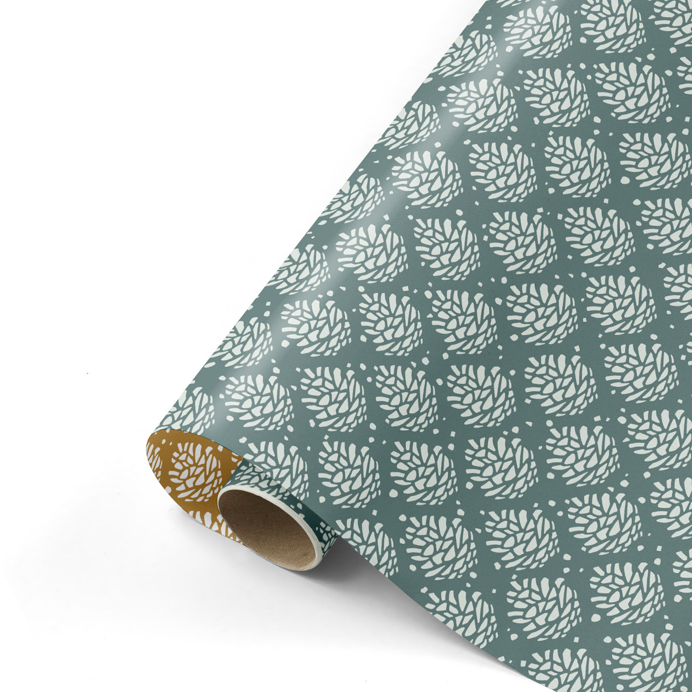 Inpakpapier - Pinecone Pattern Groen