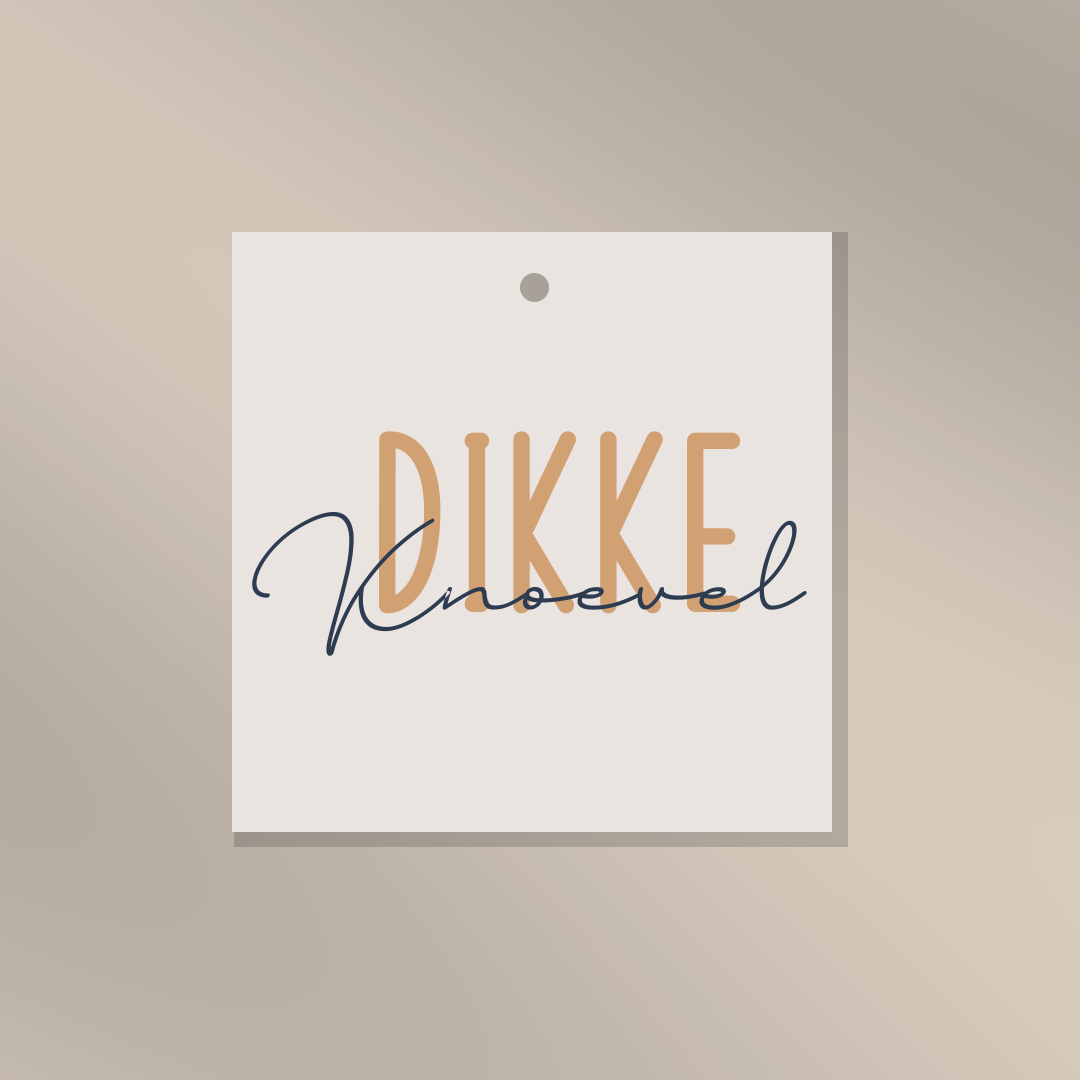 Dikke Knoevel - Cadeaulabel