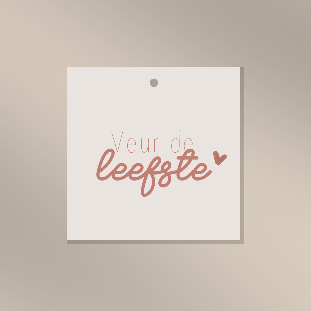 Veur de leefste - Cadeaulabel
