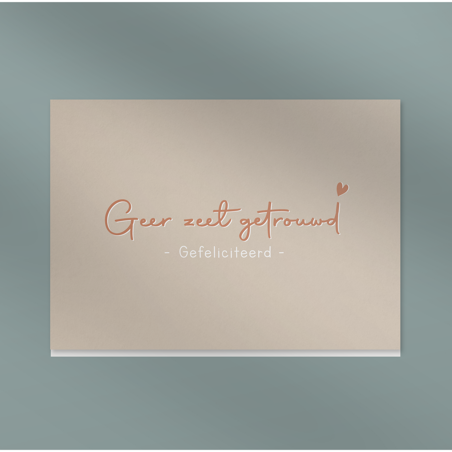Geer zeet getrouwd, gefeliciteerd - Dubbel kaertje