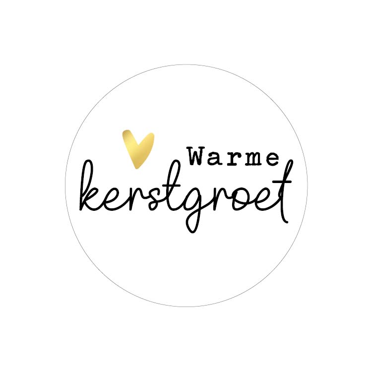Sticker Kerst - Warme kerstgroet