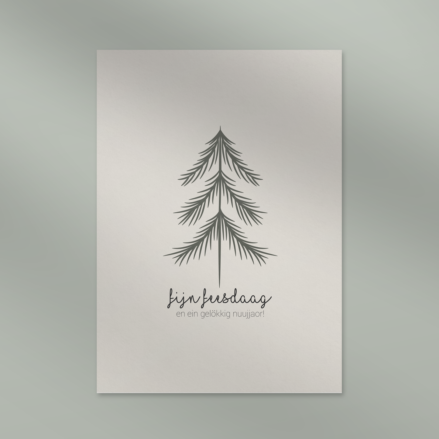 Kerstkaart - Fijne feesdaag en ein gelökkig nuujjaor