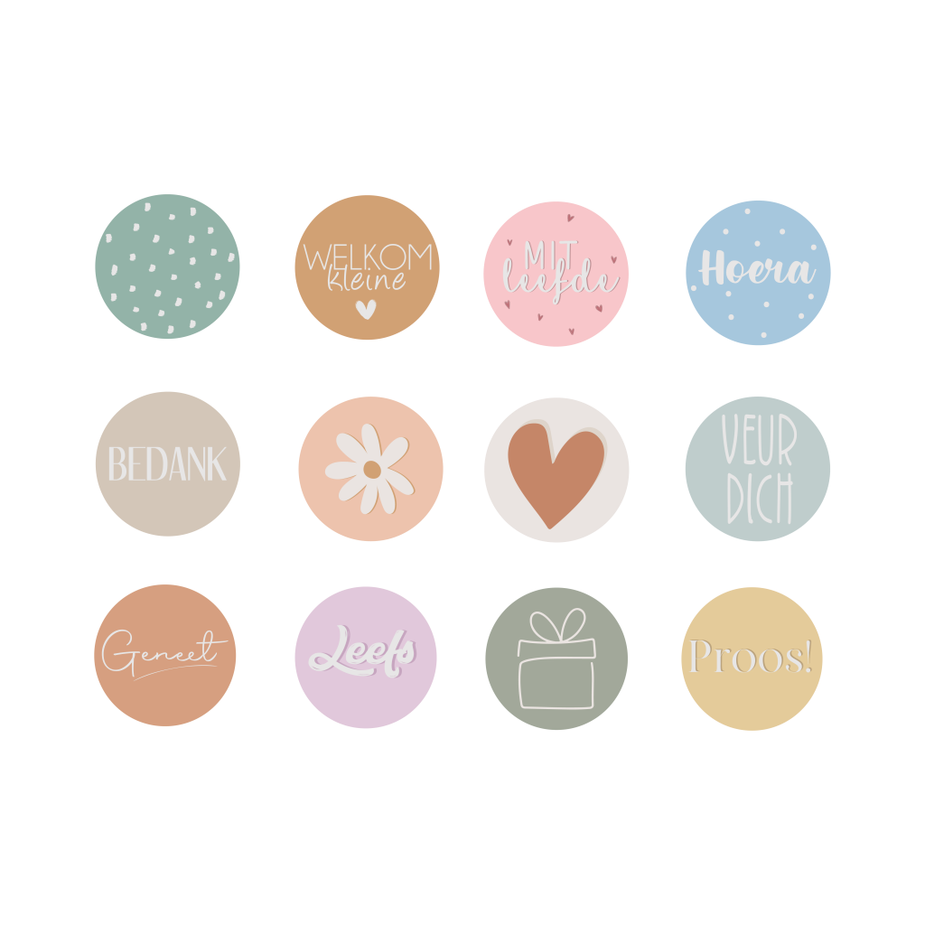 Limburgse stickermix 24 stuks