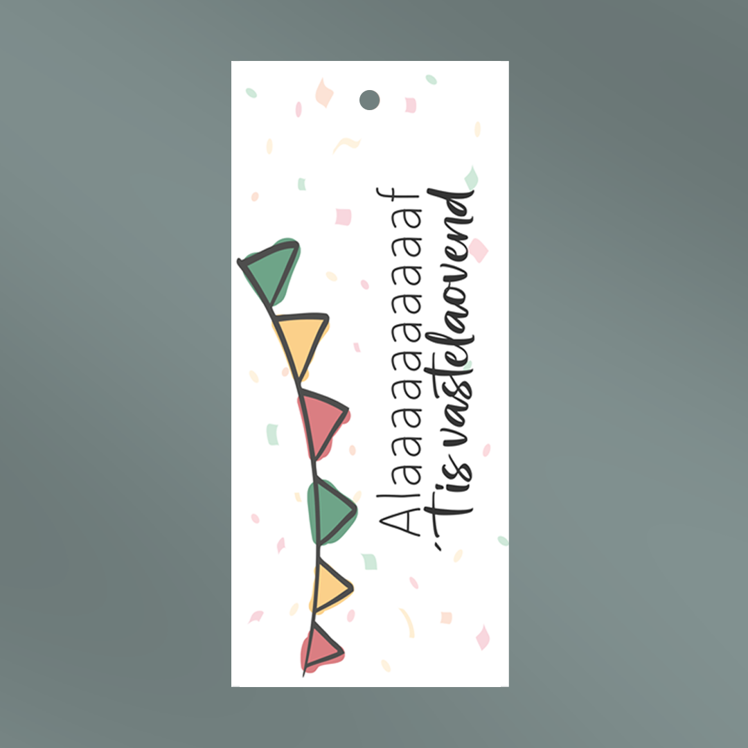 Alaaf 't is vastelaovend - Cadeaulabel