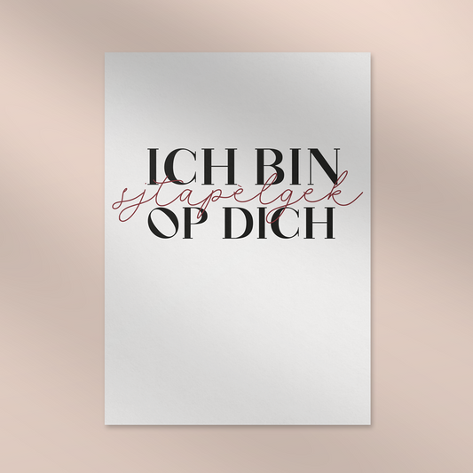 Ich bin sjtapelgek op dich