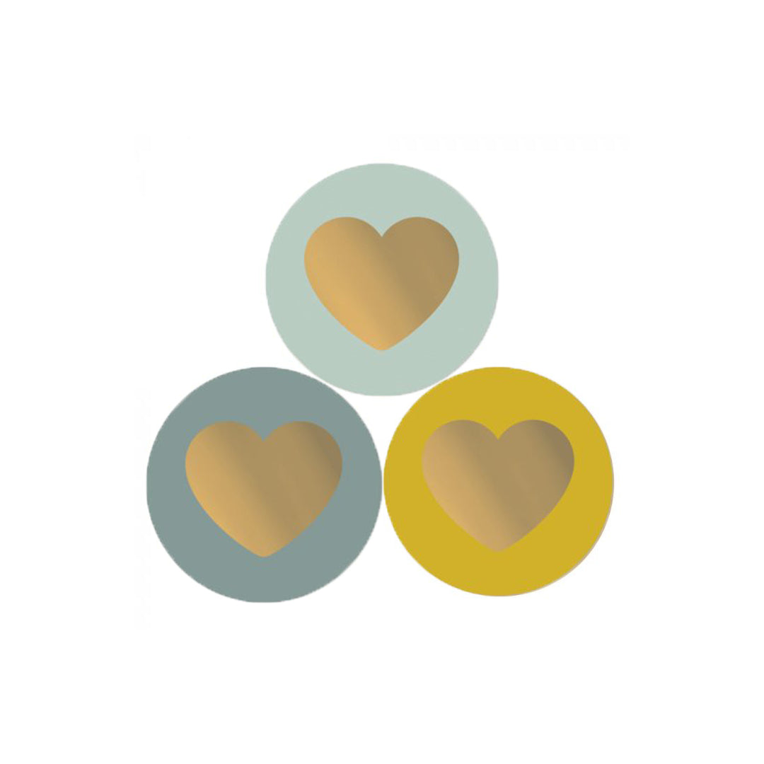 Sticker Hartjes multi