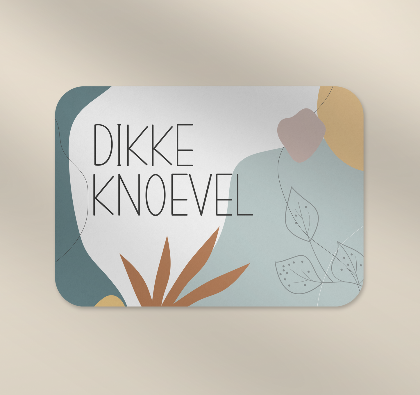 Dikke knoevel - Abstract kaertje
