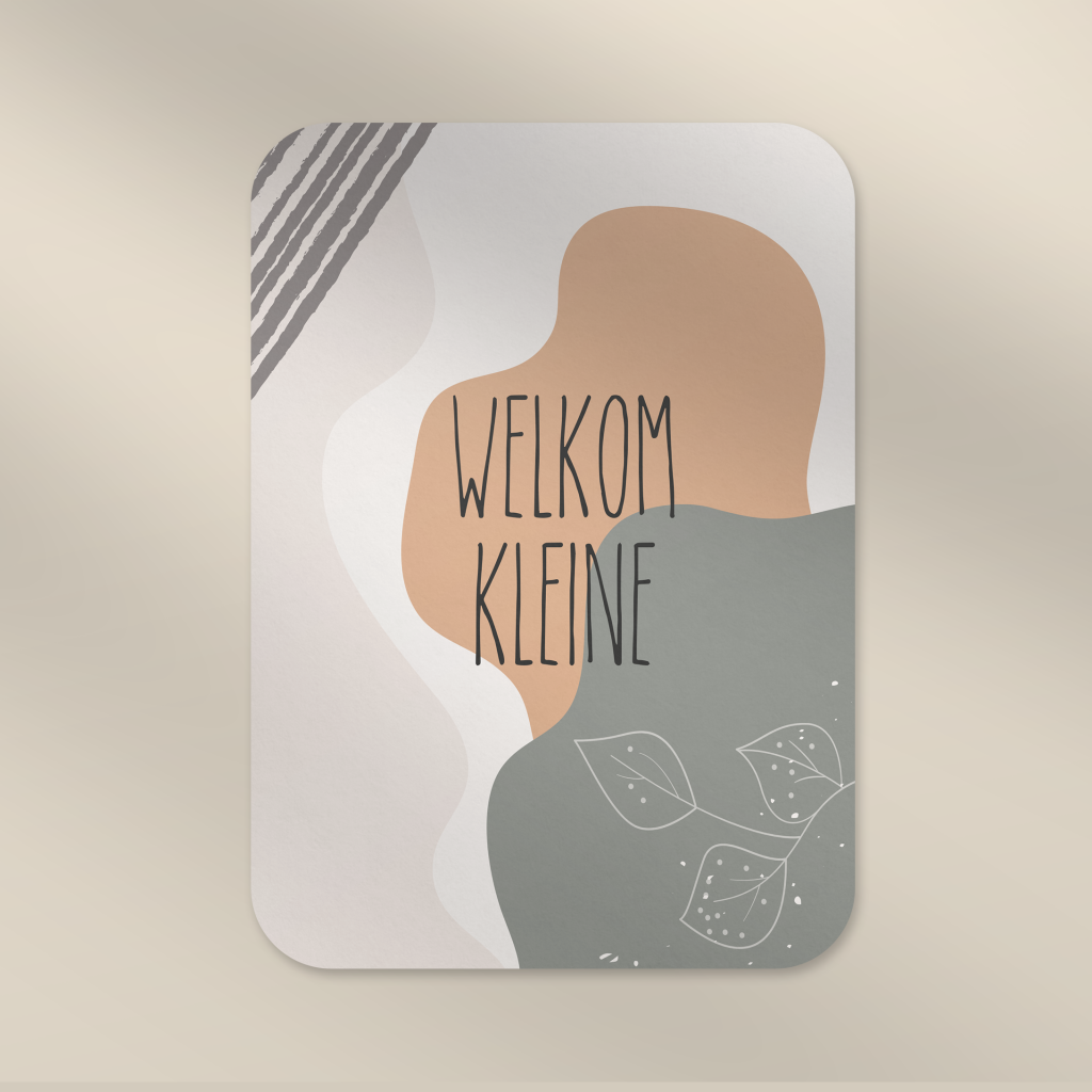Welkom kleine - Abstract kaertje