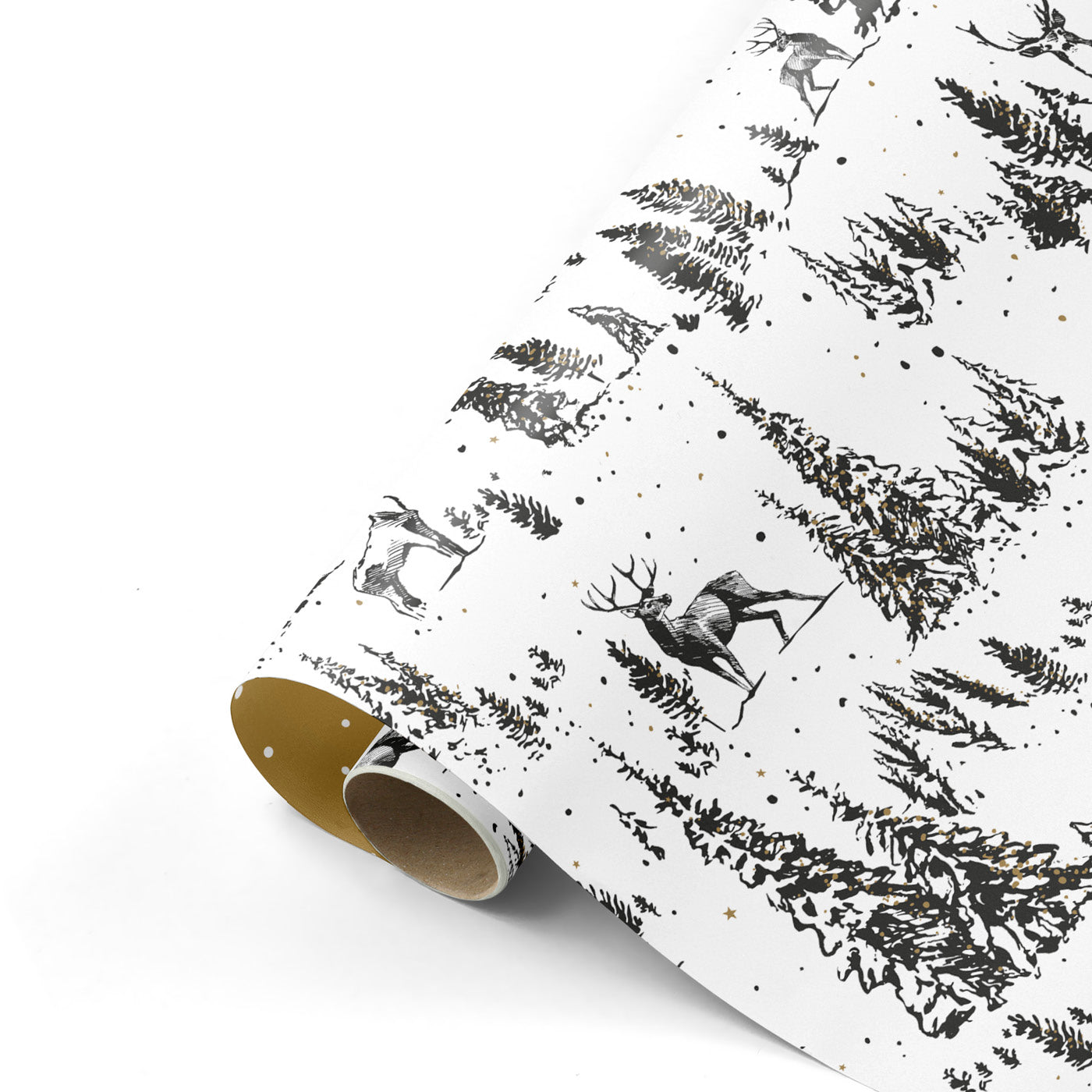 Inpakpapier - Forest Zwart/wit