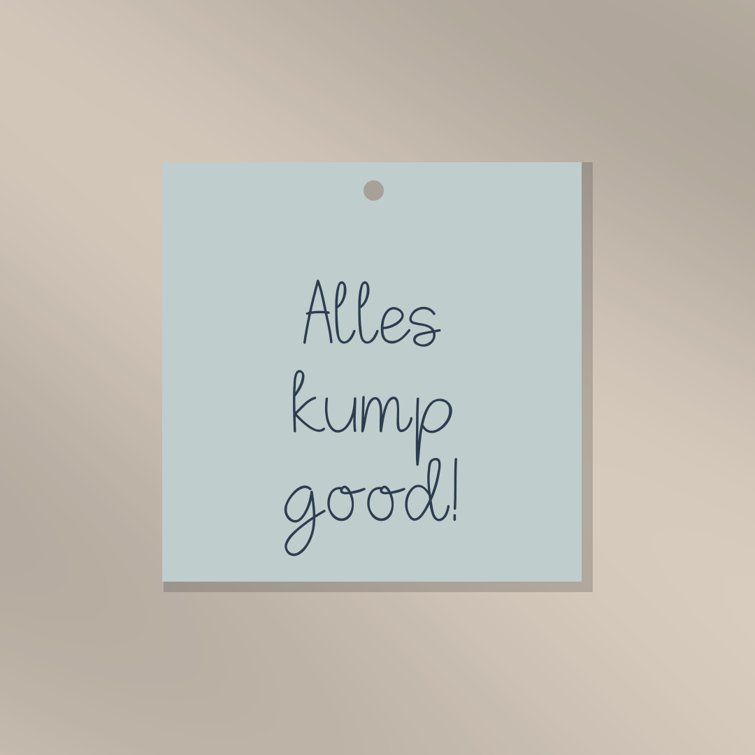 Alles kump good - Cadeaulabel
