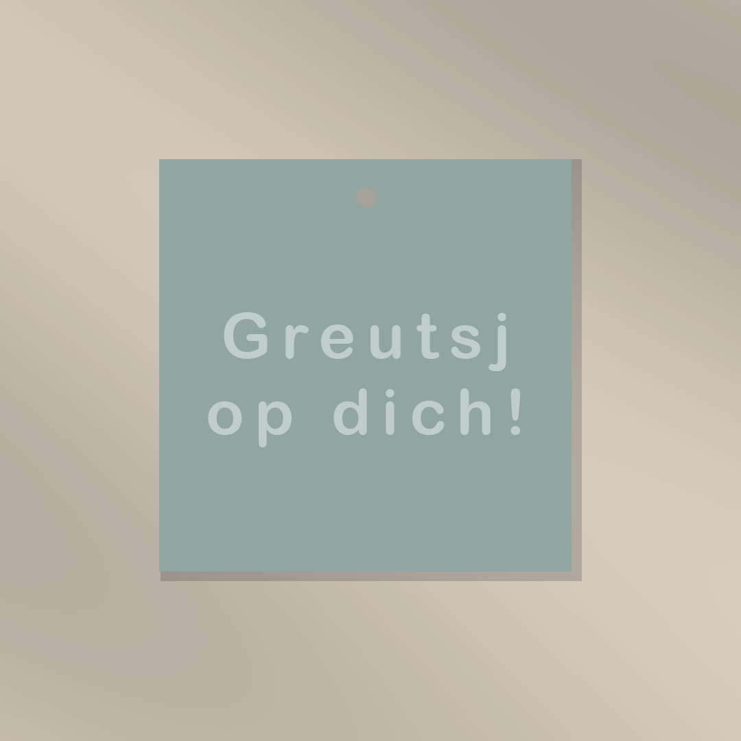 Greutsj op dich! - Cadeaulabel
