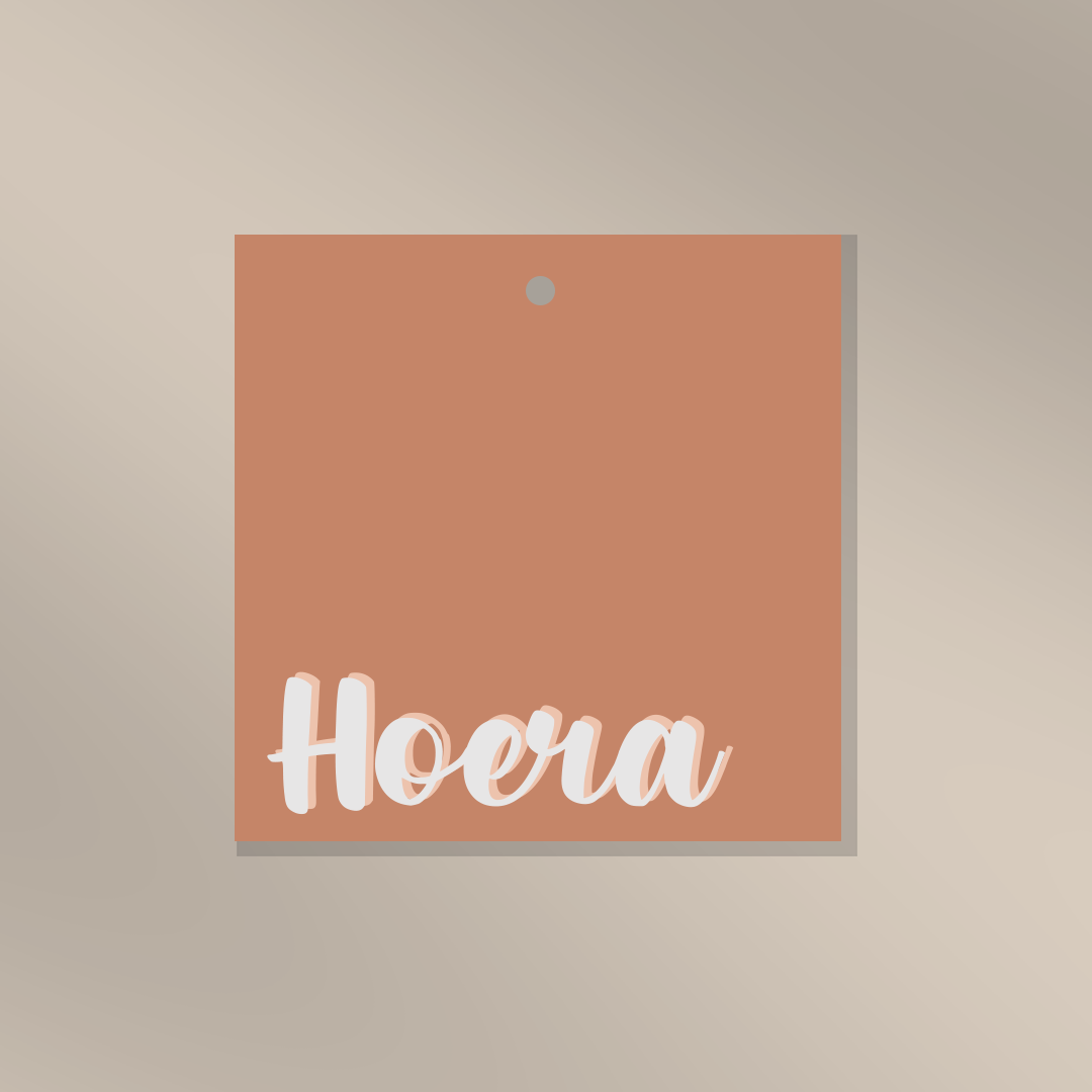Hoera - Cadeaulabel