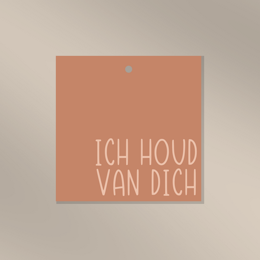 Ich houd van dich - Cadeaulabel