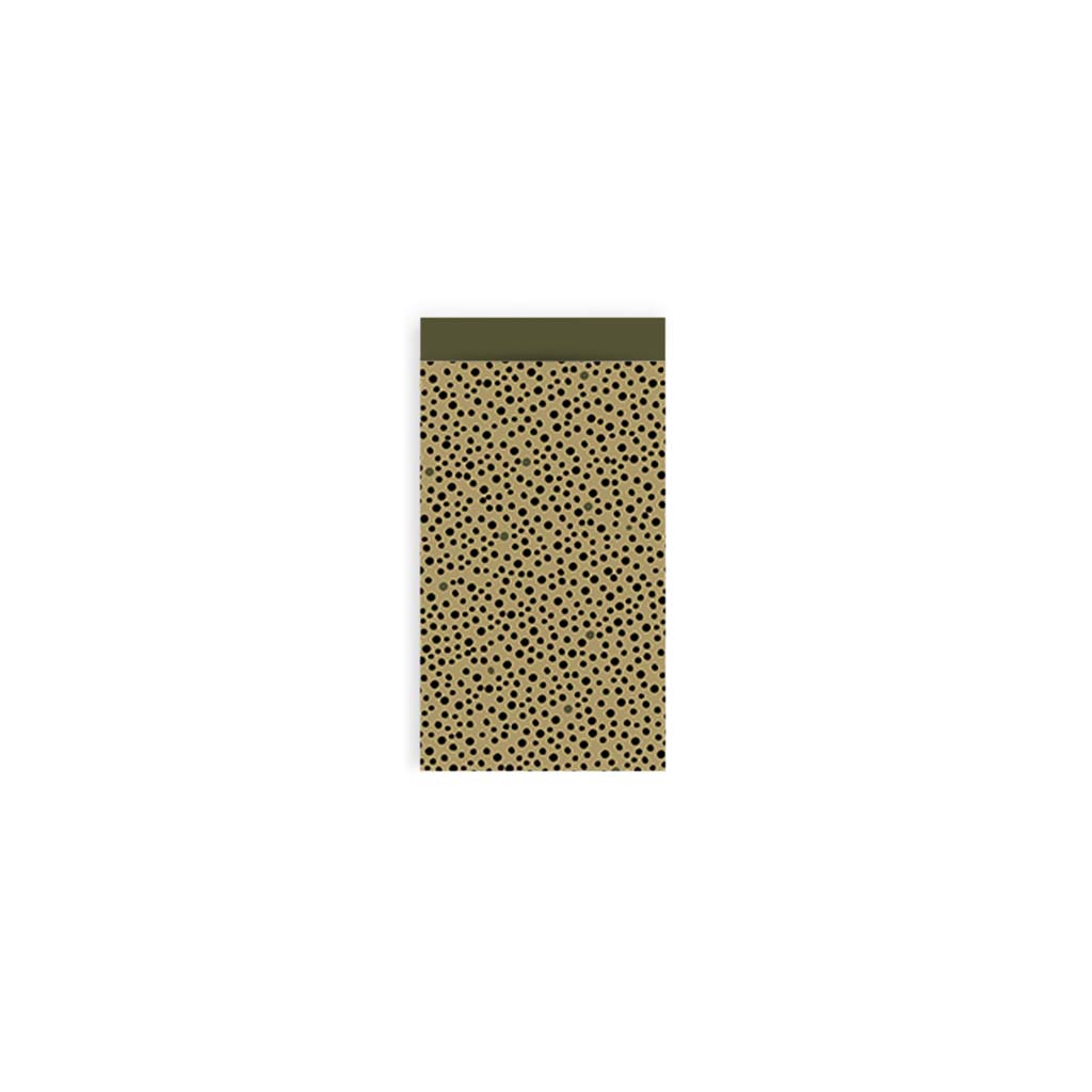 Cadeauzakje Groen stipjes - 7x13 cm