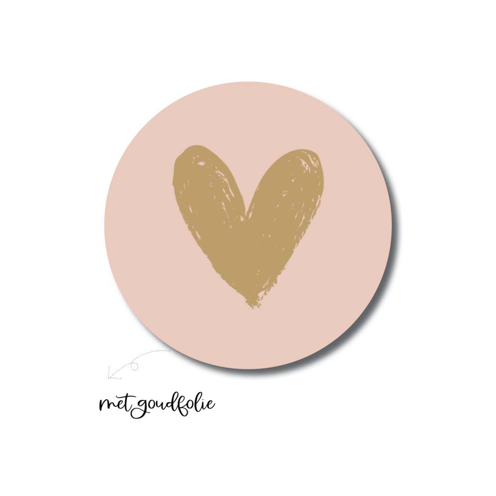 Sticker Hartje roze