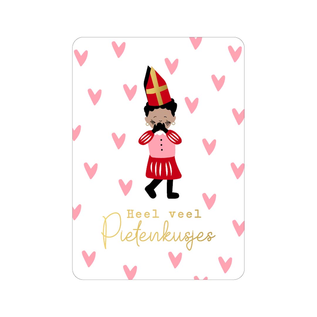 Kaartje Sint - Heel veel pietenkusjes