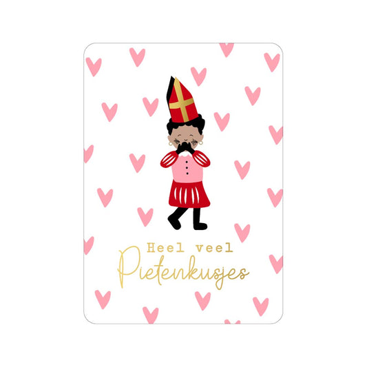 Kaartje Sint - Heel veel pietenkusjes