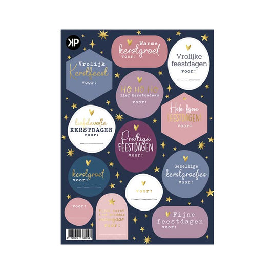 Stickervel Kerst - Kerst Lila / blauw