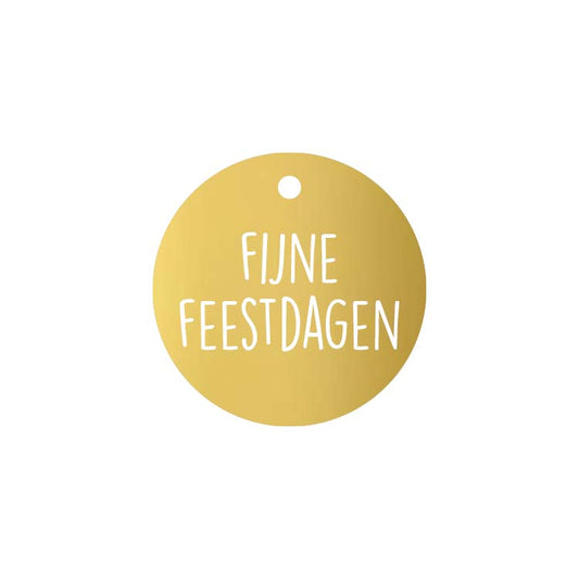 Cadeaulabel  Kerst - Fijne feestdagen 2 stuks