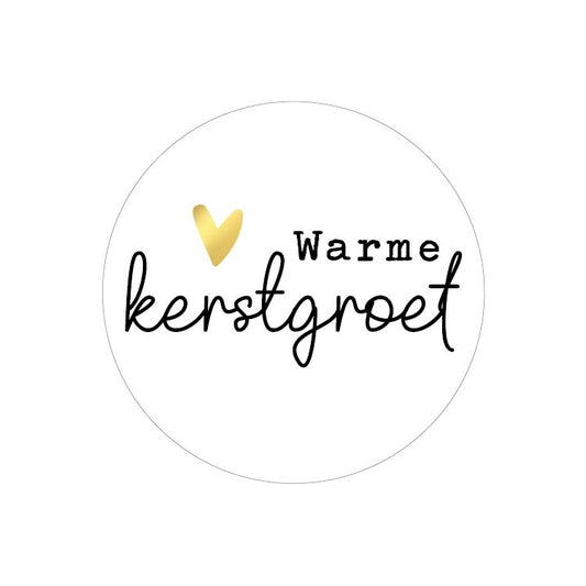 Sticker Kerst - Warme kerstgroet