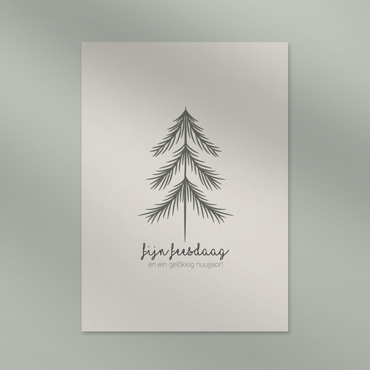 Kerstkaart - Fijne feesdaag en ein gelökkig nuujjaor