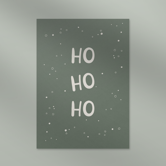 Kerstkaart - Ho Ho Ho