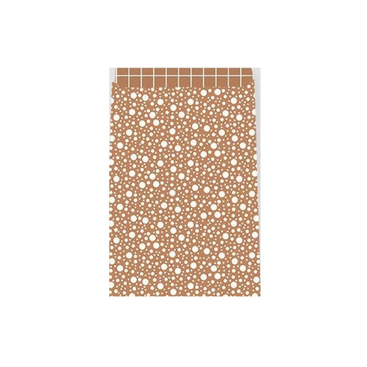 Cadeauzakje L 17 x 25 cm - Dots Okergeel 5 stuks