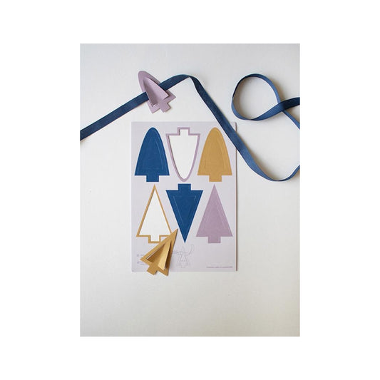 Cadeaulabelvel Kerst - Kerstboom Blauw