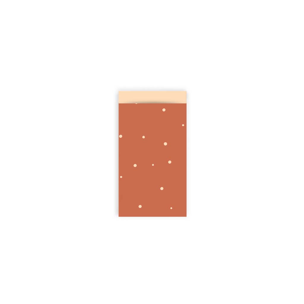 Cadeauzakje Oranje stipjes - 7x13 cm