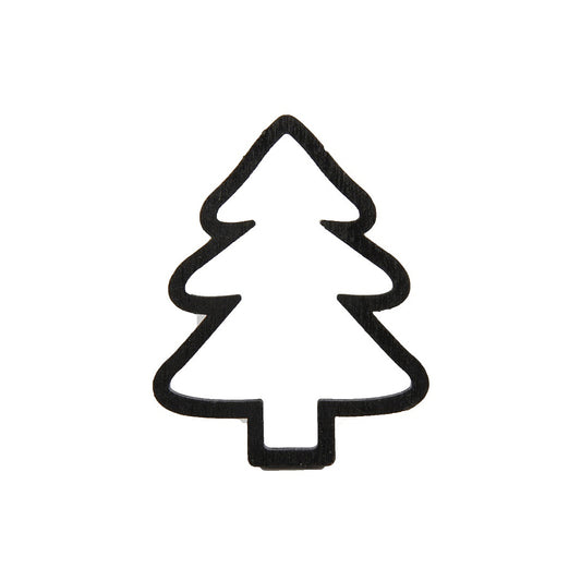 Deco Kerst - Houten kerstboom zwart 2 stuks