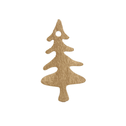 Deco Kerst - Houten kerstboom goud 2 stuks