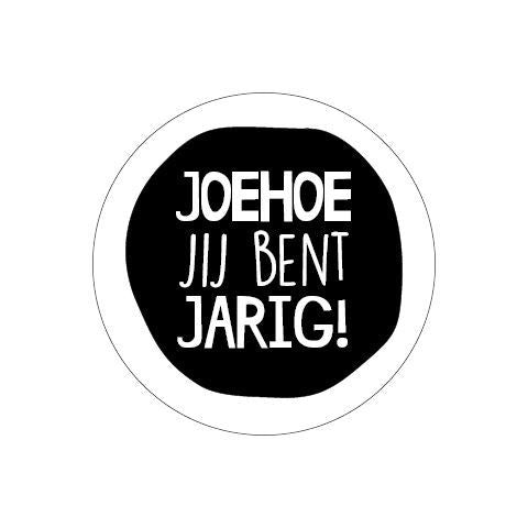 Sticker Joehoe jij bent jarig!